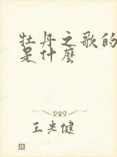 牡丹之歌的歌词是什么