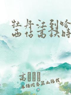 牡丹江到哈尔滨西站高铁时刻表