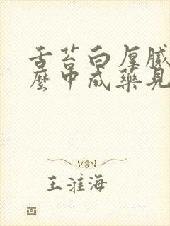 舌苔白厚腻吃什么中成药见效快