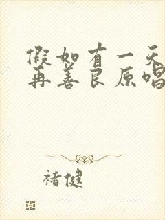 假如有一天我不再善良原唱