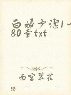 白妇少洁1～180章txt