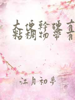 大便干硬有白色粘稠物带有血