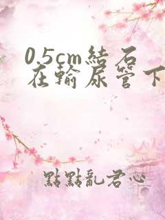 0.5cm结石在输尿管下段卡住怎么办