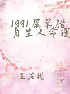 1991属羊腊月生人命运
