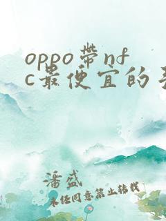 oppo带nfc最便宜的手机