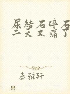 尿结石碎石了第二天又痛了