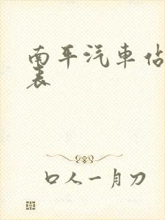 南平汽车站时刻表