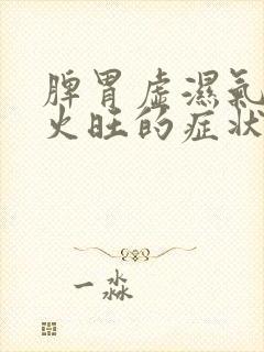 脾胃虚湿气重肝火旺的症状有哪些