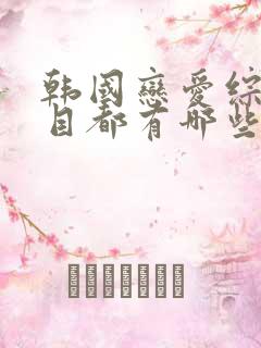 韩国恋爱综艺节目都有哪些