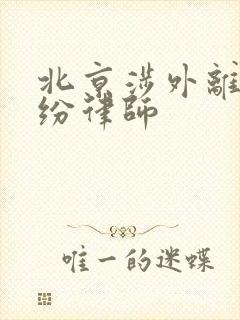 北京涉外离婚纠纷律师