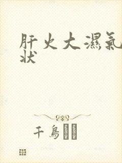 肝火大湿气重症状