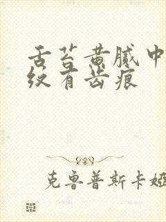 舌苔黄腻中间裂纹有齿痕