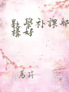 数学补课哪家机构好