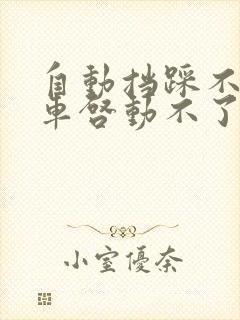 自动挡踩不下刹车启动不了