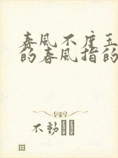 春风不度玉门关的春风指的是