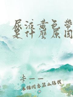 尿液黄色带泡沫是什么原因