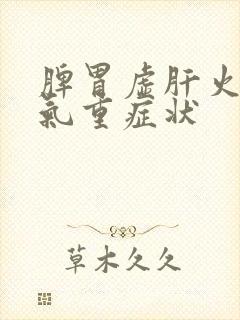 脾胃虚肝火旺湿气重症状