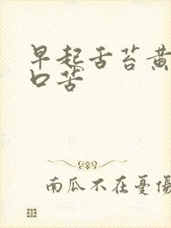 早起舌苔黄厚腻口苦