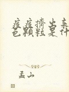 痘痘挤出来的白色颗粒是什么