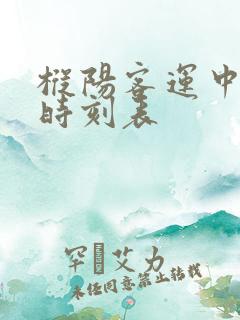 枞阳客运中心站时刻表