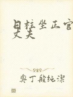 日柱坐正官女命丈夫