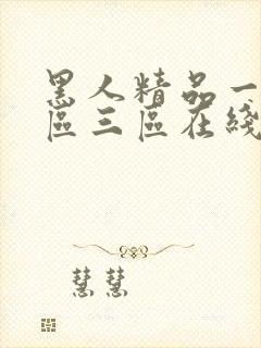 黑人精品一区二区三区在线看