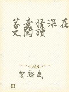 蓄意情深在线全文阅读