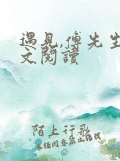 遇见,傅先生全文阅读