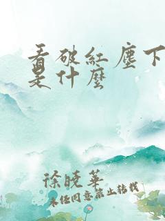 看破红尘下一句是什么