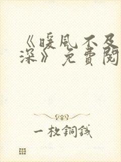 《暖风不及你情深》免费阅读