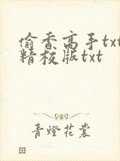偷香高手txt精校版txt