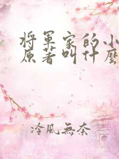 将军家的小娘子原著叫什么