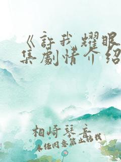 《许我耀眼》分集剧情介绍