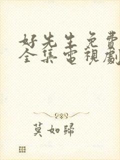 好先生免费观看全集电视剧