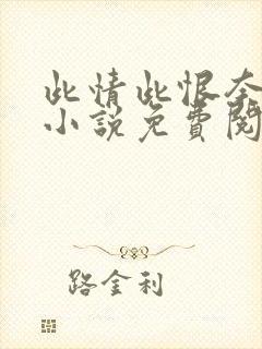 此情此恨奈何天小说免费阅读全文