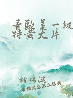 看欧美一级特黄特黄大片