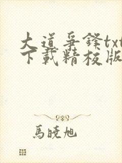 大道争锋txt下载精校版