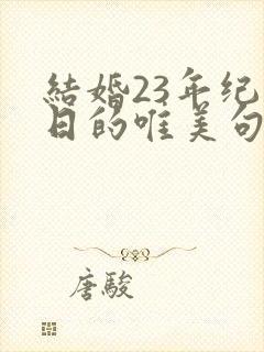 结婚23年纪念日的唯美句子发朋友圈