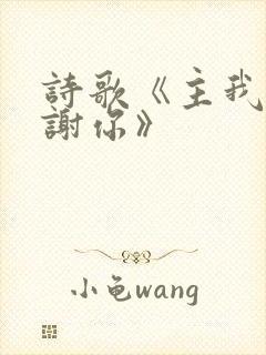诗歌《主我要感谢你》