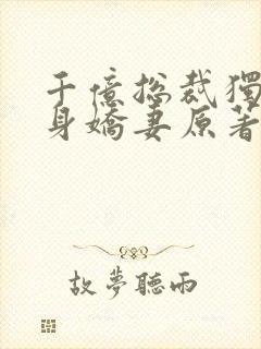 千亿总裁独宠替身娇妻原著