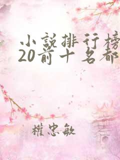 小说排行榜2020前十名都市