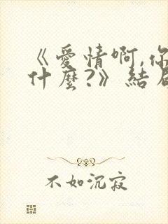 《爱情啊,你姓什么?》结局