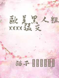 欧美黑人粗大xxxxx猛交