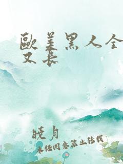 欧美黑人全彩粗又长