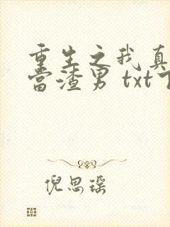 重生之我真没想当渣男 txt下载