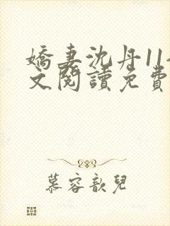 娇妻沈丹11全文阅读免费阅读