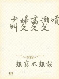 少妇高潮喷水惨叫久久久