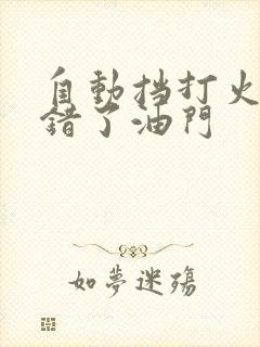 自动挡打火时踩错了油门