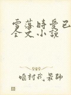 雪落时爱已落幕全文小说