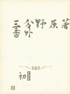 三分野原著小说番外